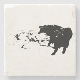 Stylish Duo, Table Accent Stone Coaster
