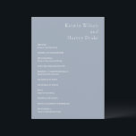 Stylish Dusty Blue Modern Wedding Program<br><div class="desc">Modern wedding program featuring a simple yet elegant design.</div>