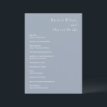 Stylish Dusty Blue Modern Wedding Program<br><div class="desc">Modern wedding program featuring a simple yet elegant design.</div>
