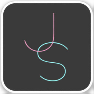 Stylish Editable Any Two Modern Looking Initials 