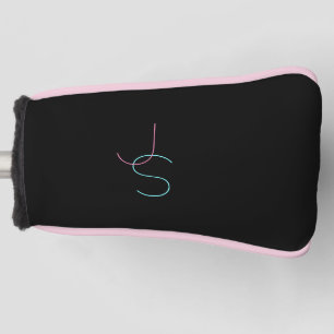 Stylish Editable Any Two Modern Looking Initials  Golf Head Cover