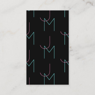 Stylish Editable Any Two Modern Tiled Initials Enclosure Card