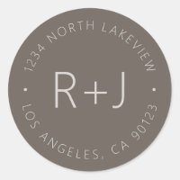 Stylish Editable Monogram & Circular Text