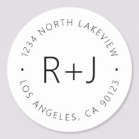Stylish Editable Monogram & Circular Text