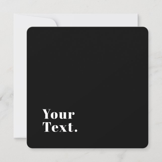 Stylish Editable Retro Modern Name (or other text) Card (Front)