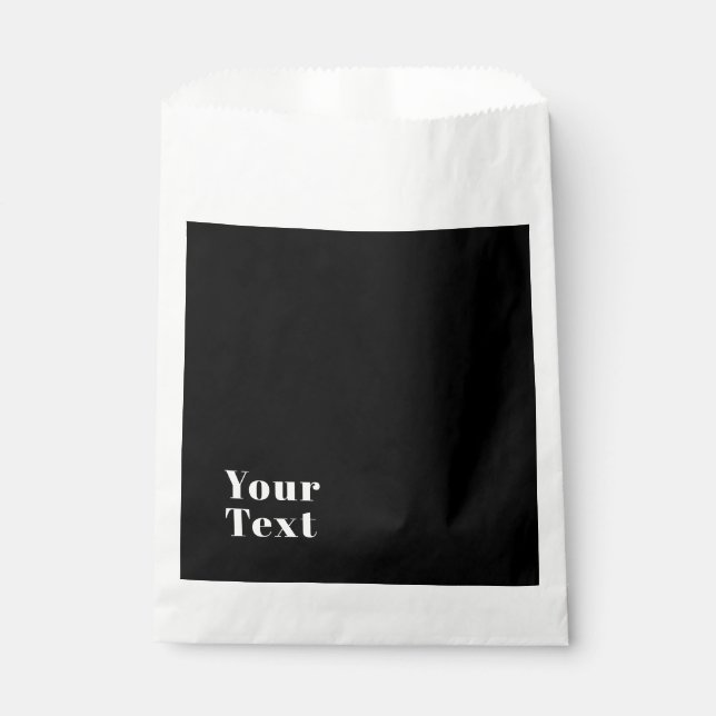 Stylish Editable Retro Modern Name (or other text) Favour Bag (Front)