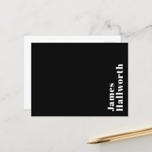 Stylish Editable Retro Modern Name (or other text) Postcard