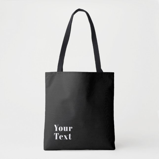 Stylish Editable Retro Modern Name (or other text) Tote Bag (Front)