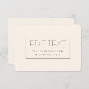 Stylish Editable Template   Off-white & Dark Brown