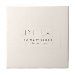 Stylish Editable Template Off-white & Dark Brown Ceramic Tile