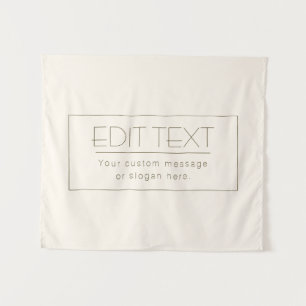 Stylish Editable Template   Off-white & Dark Brown Tapestry