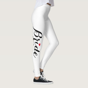 Stylish Elegant Bride Wedding Bachelorette Party Leggings