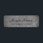 Stylish Elegant Chalkboard Handwriting Gray Return Address Label<br><div class="desc">Looking for a beautiful calligraphy with an esthetic handwriting? This simple,  eye-catching design is for you. This product immediately impresses those who see it. The fine and tasteful design will immediately reflect the quality of your relationship and family.</div>