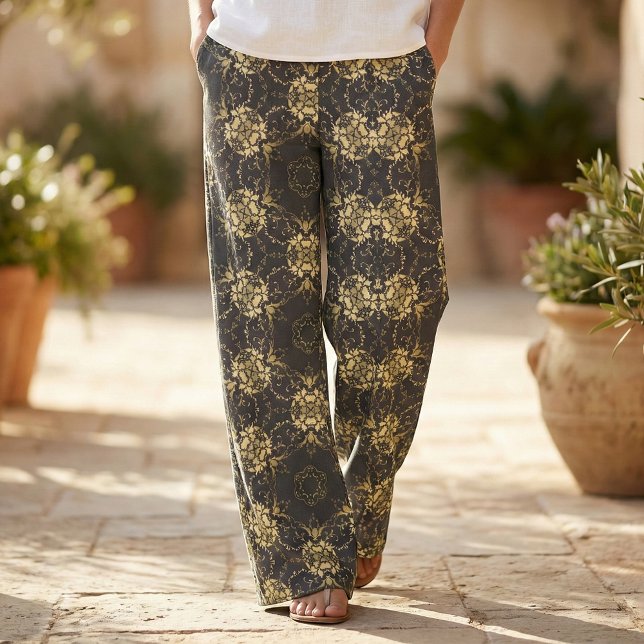 Stylish Elegant Faux Gold and Black Pattern Fabric (Creator Uploaded)