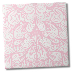Stylish Elegant Feminine Blush Pink Pattern Ceramic Tile