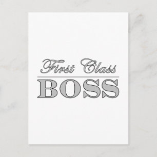 Stylish Elegant Gifts for Bosses First Class Boss Postcard