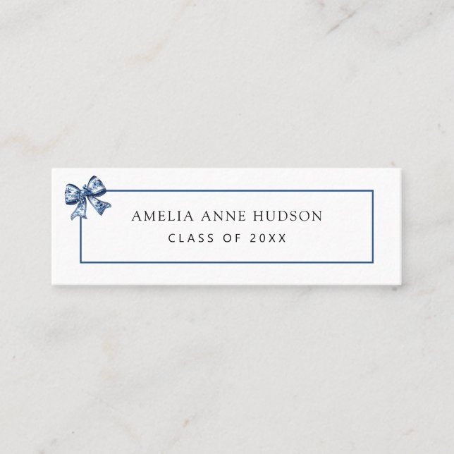 Stylish Elegant Graduate Networking Calling Card (Front)