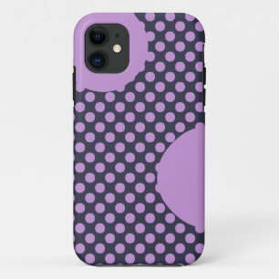 Stylish Elegant Lavender Pink Polka Dot iPhone 11 Case