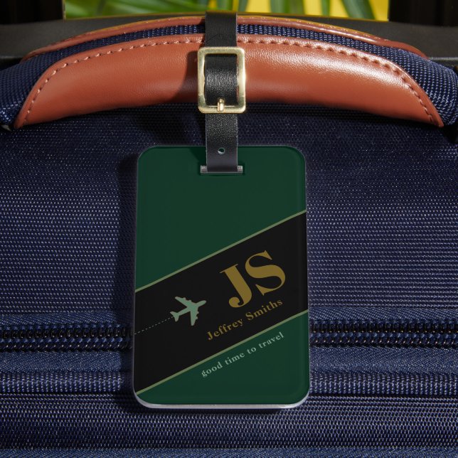 Stylish Elegant Modern Aero Travel Luggage Tag (Front Insitu 2)