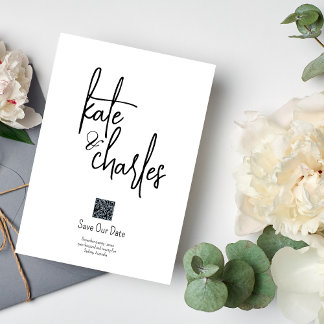 Stylish Elegant Modern Custom Names Save the date Invitation