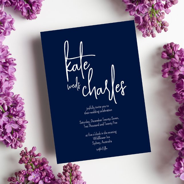 Stylish Elegant Modern Custom Names Wedding Invite (Creator Uploaded)