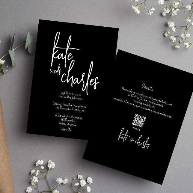 Stylish Elegant Modern Custom Names Wedding Invite (Creator Uploaded)