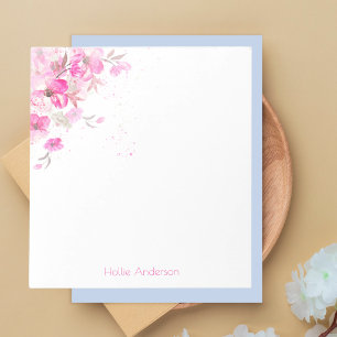 Stylish Elegant Modern Floral Girly Notepad