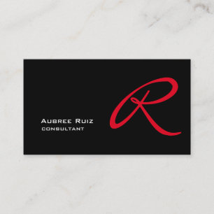 Stylish Elegant Modern Monogram Professional Business Card