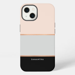 Stylish Elegant Modern Stripes Pattern iPhone 13 Case