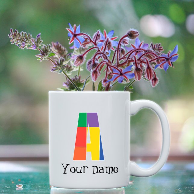 Stylish elegant monogram  letter logo coffee mug (Creator Uploaded)