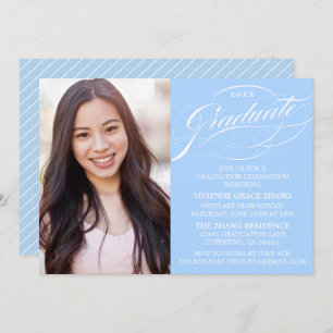 STYLISH ELEGANT SCRIPT GRADUATE PARTY INVITATION