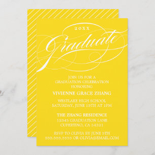 STYLISH ELEGANT SCRIPT GRADUATE PARTY INVITATION