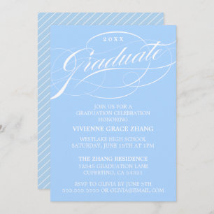 STYLISH ELEGANT SCRIPT GRADUATE PARTY INVITATION