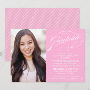 STYLISH ELEGANT SCRIPT GRADUATE PARTY INVITATION