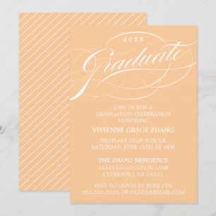 STYLISH ELEGANT SCRIPT GRADUATE PARTY INVITATION