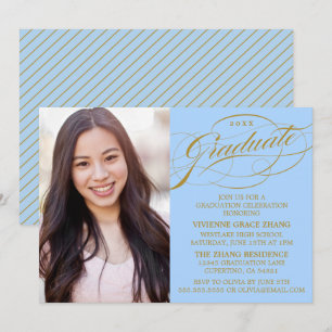 STYLISH ELEGANT SCRIPT GRADUATE PARTY INVITATION