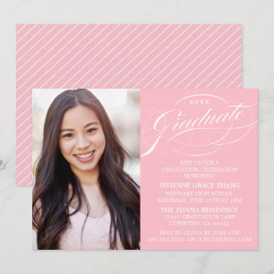 STYLISH ELEGANT SCRIPT GRADUATE PARTY INVITATION