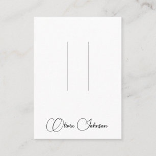 Stylish Elegant Script Hair Clip Display  Business Card