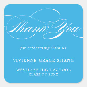 STYLISH ELEGANT SCRIPT THANK YOU STICKER