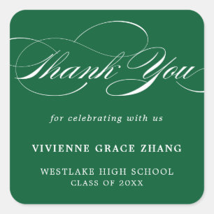 STYLISH ELEGANT SCRIPT THANK YOU STICKER
