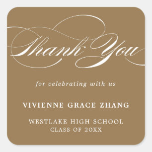 STYLISH ELEGANT SCRIPT THANK YOU STICKER