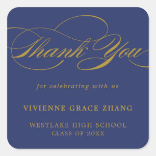 STYLISH ELEGANT SCRIPT THANK YOU STICKER