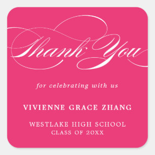 STYLISH ELEGANT SCRIPT THANK YOU STICKER