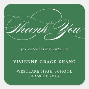 STYLISH ELEGANT SCRIPT THANK YOU STICKER