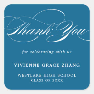 STYLISH ELEGANT SCRIPT THANK YOU STICKER