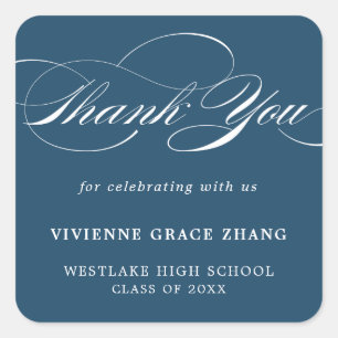 STYLISH ELEGANT SCRIPT THANK YOU STICKER