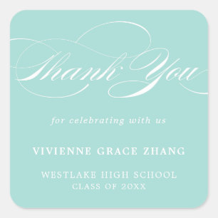 STYLISH ELEGANT SCRIPT THANK YOU STICKER