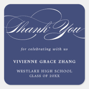 STYLISH ELEGANT SCRIPT THANK YOU STICKER