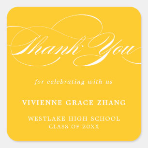 STYLISH ELEGANT SCRIPT THANK YOU STICKER