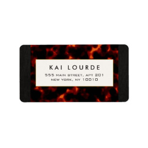 Stylish Elegant Tortoiseshell  Label